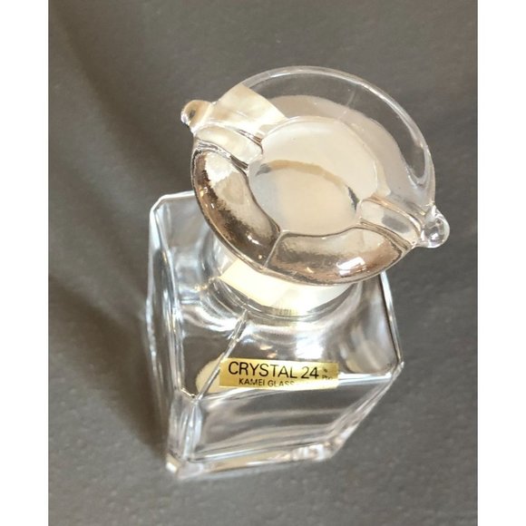 Williams Sonoma Grande Cuisine 24% Lead Crystal Kame Glass Bottle w Lid EUC - Picture 10 of 16